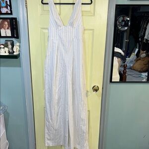 ASOS DESIGN White Striped Jumpsuit